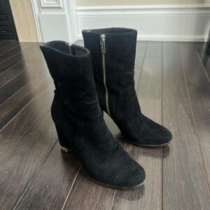 Michael Kors Black Suede Heeled Boots